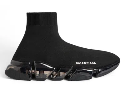 Pre-owned Balenciaga Speed 2.0 Full Clear Sole Recycled (women's) Sneakers In Black