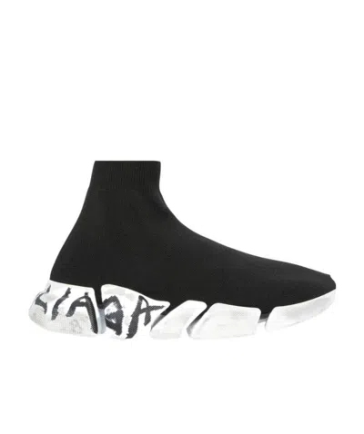 BALENCIAGA BALENCIAGA SPEED 2.0 GRAFFITI-PRINTED SOCK SNEAKERS