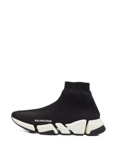 Pre-owned Balenciaga Speed 2.0 High-top Sneakers In Black