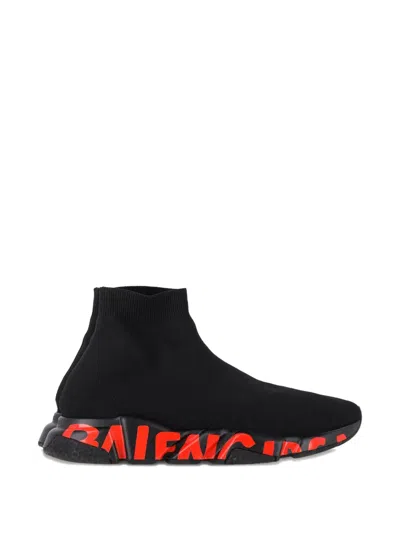 Pre-owned Balenciaga Speed 2.0 Knit Sneakers In Black