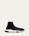 Balenciaga Speed Lt Logo-print Stretch-knit High-top Sneakers