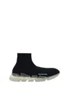 Balenciaga Women's Speed 2.0 Full Clear Sole Recycled Knit Sneaker In Black