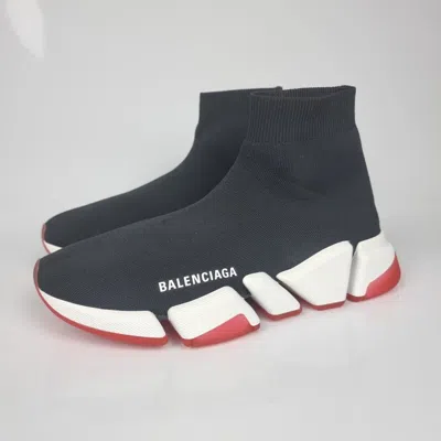 Pre-owned Balenciaga Speed 2.0 Men's Black/white/red Sock Sneakers