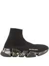 Balenciaga Speed 2.0 Recycled-knit Hi-top Sneakers In Black