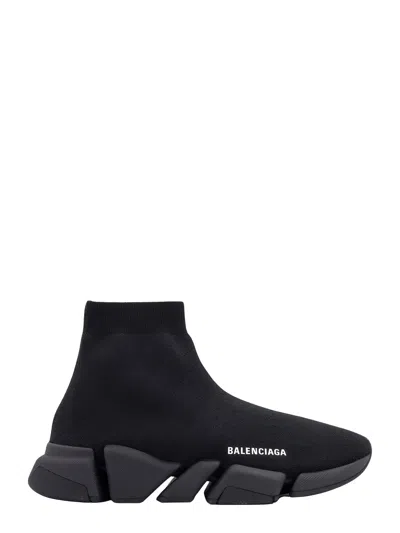 Balenciaga Speed 20 Recycled Knit Sneakers In Black