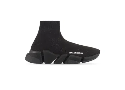 Pre-owned Balenciaga Speed 2.0 Shiny (women's) Sneakers In Black