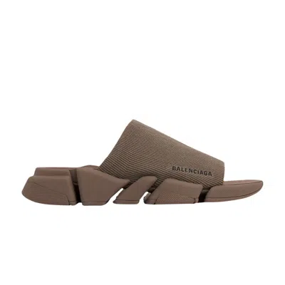 Pre-owned Balenciaga Speed 2.0 Slide Sandal 'taupe' | Brown | Men's Size 40