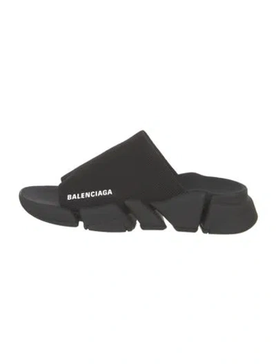 Pre-owned Balenciaga Speed 2.0 Slides In Black