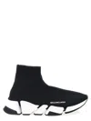 Balenciaga Black Stretch Fabric Speed 2.0 Sneakers In Black