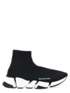 Balenciaga Black Stretch Fabric Speed 2.0 Sneakers In Black