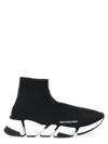 Balenciaga Black Stretch Fabric Speed 2.0 Sneakers In Black