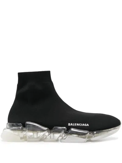 Balenciaga Speed 2.0 Sneakers In Blacktrnsp