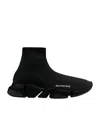 Balenciaga High-top Sneakers With Sock-like Silhouette And Chunky Sole In Black