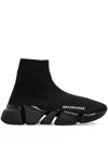 Balenciaga Sneakers Speed 2.0 In Maglia Riciclata Da Donna In Nero In Black