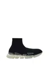 Balenciaga Women's Speed 2.0 Full Clear Sole Recycled Knit Sneaker In Black