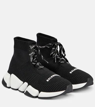 Balenciaga Speed 2.0 Sneakers In Black/white/black
