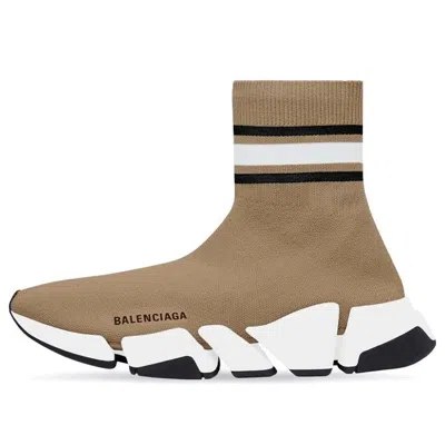Balenciaga Speed 2.0 Sneakers 'striped Tan' In Multi