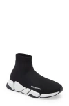 Balenciaga Technical 3d Recycled Knit Speed 2.0 Sneakers In Black