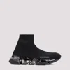 Balenciaga Knitted Speed Sneakers In Black