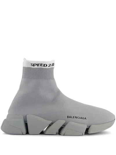 Balenciaga Men's Speed Knit Sock Trainer Sneaker In Cream