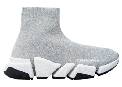 Pre-owned Balenciaga Speed 2.0 (women's) Sneakers In Silver/white/black
