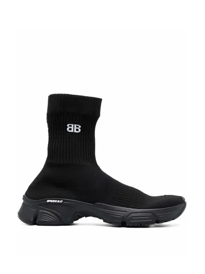 Balenciaga Speed 3.0 Logo Sneakers In Black