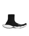 Balenciaga 3xl Sock Logo-print Stretch-knit Slip-on Sneakers In Black