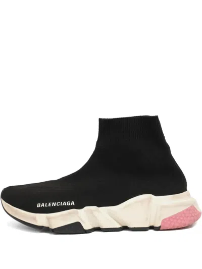 Pre-owned Balenciaga Speed Sneakers In Black