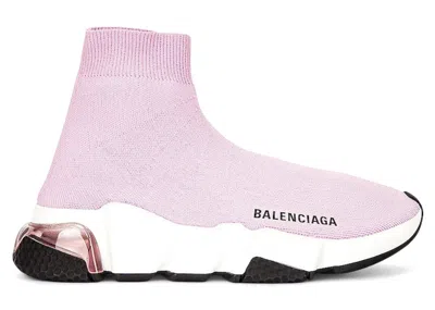 Pre-owned Balenciaga Speed Clear Sole (women's) Sneakers In Light Pink/white In Multi