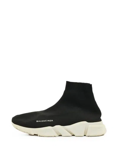 Pre-owned Balenciaga Speed High-top Sneakers In Black