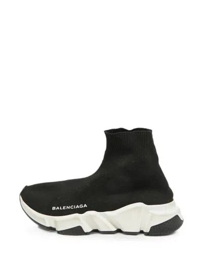 Pre-owned Balenciaga Speed High-top Sneakers In Black