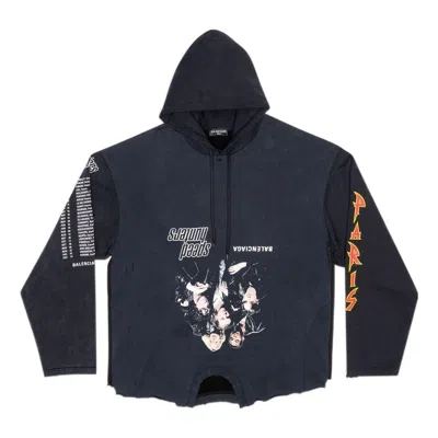 Balenciaga Speed Hunters Upside Down Hoodie Oversized 'black Faded'