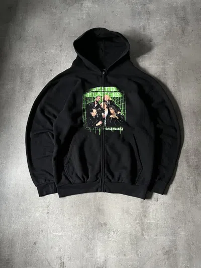 Pre-owned Balenciaga Speed Hunters Zip Hoodie Black