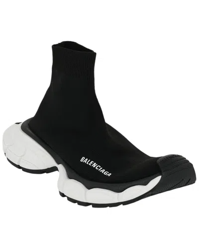 Balenciaga 3xl Sock Logo-print Stretch-knit Slip-on Sneakers In Black