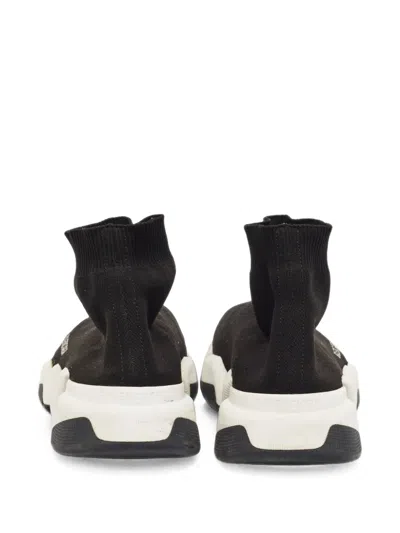 Pre-owned Balenciaga Speed Knitted High-top Sneakers In Black
