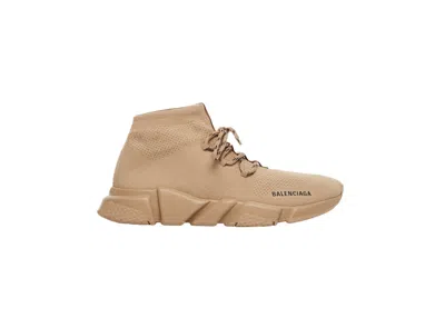 Pre-owned Balenciaga Speed Lace Up Triple (women's) Sneakers In Beige
