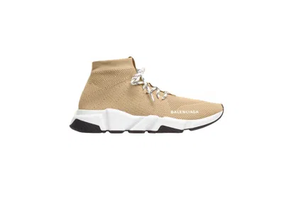 Pre-owned Balenciaga Speed Lace Up (women's) Sneakers In Beige In Sand