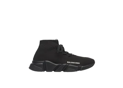 Pre-owned Balenciaga Speed Lace Up (women's) Sneakers In Black