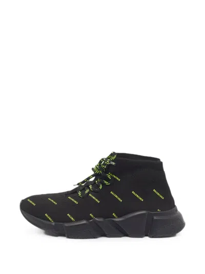 Pre-owned Balenciaga Speed Lace-up Sneakers In Black