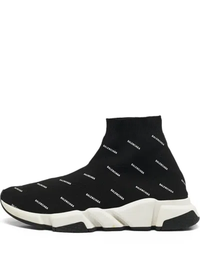Pre-owned Balenciaga Speed Logo-print Stretch Sneakers
