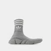 Balenciaga Speed Lt Adidas Sneakers In Gray