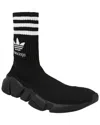Balenciaga Speed Lt Leather Sneaker B In Black