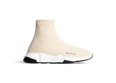Pre-owned Balenciaga Speed Recycled (kids) Sneakers In Light Beige/white