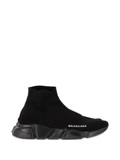 Pre-owned Balenciaga Speed Runner Sneakers In Black