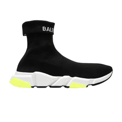 Pre-owned Balenciaga Speed Sneaker Cuffed 'black Yellow' | Men's Size 39