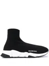 Balenciaga Speed 2.0 Logo-print Glittered Stretch-knit High-top Sneakers