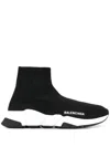 Balenciaga Speed Lt Logo-print Stretch-knit High-top Sneakers