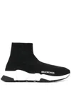 Balenciaga Speed Lt Logo-print Stretch-knit High-top Sneakers