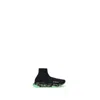 Balenciaga Clear Sole Speed 2.0 Sneakers In Black