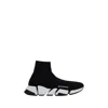Balenciaga Technical 3d Recycled Knit Speed 2.0 Sneakers In Black